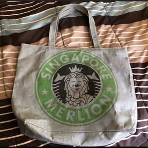 🔴 NWOT Singapore Merlion Tote Handbag Bag Purse